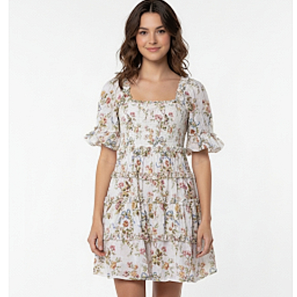 Needle & Thread Floral Print Dress Medium US8, EU40, UK12